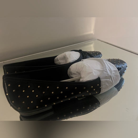 New Schultz Black Studded Ballet Flats Size Retails $179 - Picture 6 of 9